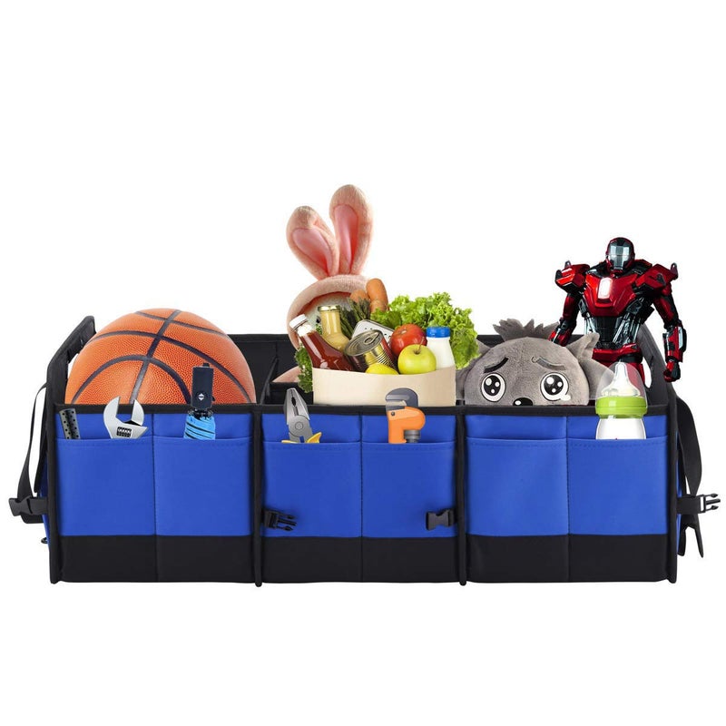 AUTOARK Multipurpose Car Trunk Organizer with Straps,Non-Slip Waterproof Bottom,Durable Collapsible Adjustable Compartments Cargo Storage,Upgraded Handle,AK-076 - Image 4